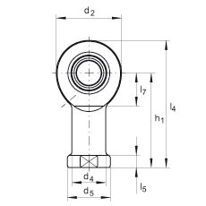 桿端軸承 GIR20-DO, 根據(jù) DIN ISO 12 240-4 標(biāo)準(zhǔn)，帶右旋內(nèi)螺紋，需維護(hù)