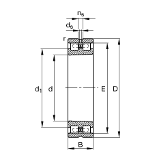 圓柱滾子軸承 NN3026-AS-K-M-SP, 根據(jù) DIN 5412-4 標(biāo)準(zhǔn)的主要尺寸, 非定位軸承, 雙列，帶錐孔，錐度 1:12 ，可分離, 帶保持架，減小的徑向內(nèi)部游隙，限制公差