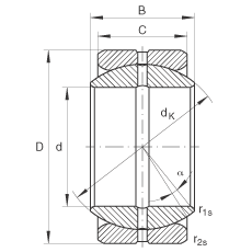 關(guān)節(jié)軸承 GE31-ZO, 根據(jù) DIN ISO 12 240-1 標準，英制尺寸，需維護