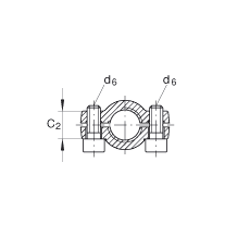 液壓桿端軸承 GIHNRK40-LO, 根據(jù) DIN ISO 12 240-4 標(biāo)準(zhǔn)，帶右旋螺紋夾緊裝置，需維護(hù)