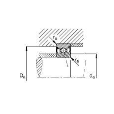 主軸軸承 HSS71906-C-T-P4S, 調(diào)節(jié)，成對安裝，接觸角 α = 15°，兩側(cè)唇密封，非接觸，加嚴公差