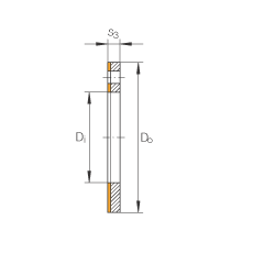 推力墊圈 EGW14-E40, 推力墊圈，免維護(hù)，帶鋼襯