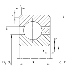 薄截面軸承 CSCB020, 深溝球軸承，類型C，運(yùn)行溫度 -54°C 到 +120°C