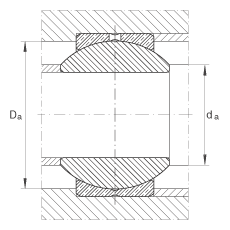 關(guān)節(jié)軸承 GE5-PB, 根據(jù) DIN ISO 12 240-1 標(biāo)準(zhǔn)，尺寸系列 K，需維護(hù)