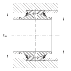 關(guān)節(jié)軸承 GE70-HO-2RS, 根據(jù) DIN ISO 12 240-1 標(biāo)準(zhǔn), 需維護，兩側(cè)唇密封