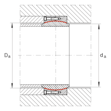 大的關(guān)節(jié)軸承 GE480-DW, 根據(jù) DIN ISO 12 240-1 標(biāo)準(zhǔn)，免維護(hù)