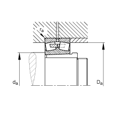 調(diào)心滾子軸承 240/630-B-K30-MB + AH240/630, 根據(jù) DIN 635-2 標(biāo)準(zhǔn)的主要尺寸, 帶錐孔和退卸套